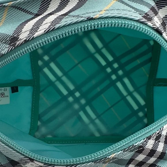 Burberry Blue Label Teal and Beige Mini Tote Bag - Picture 6 of 7